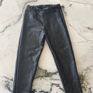 Zara faux leather tights